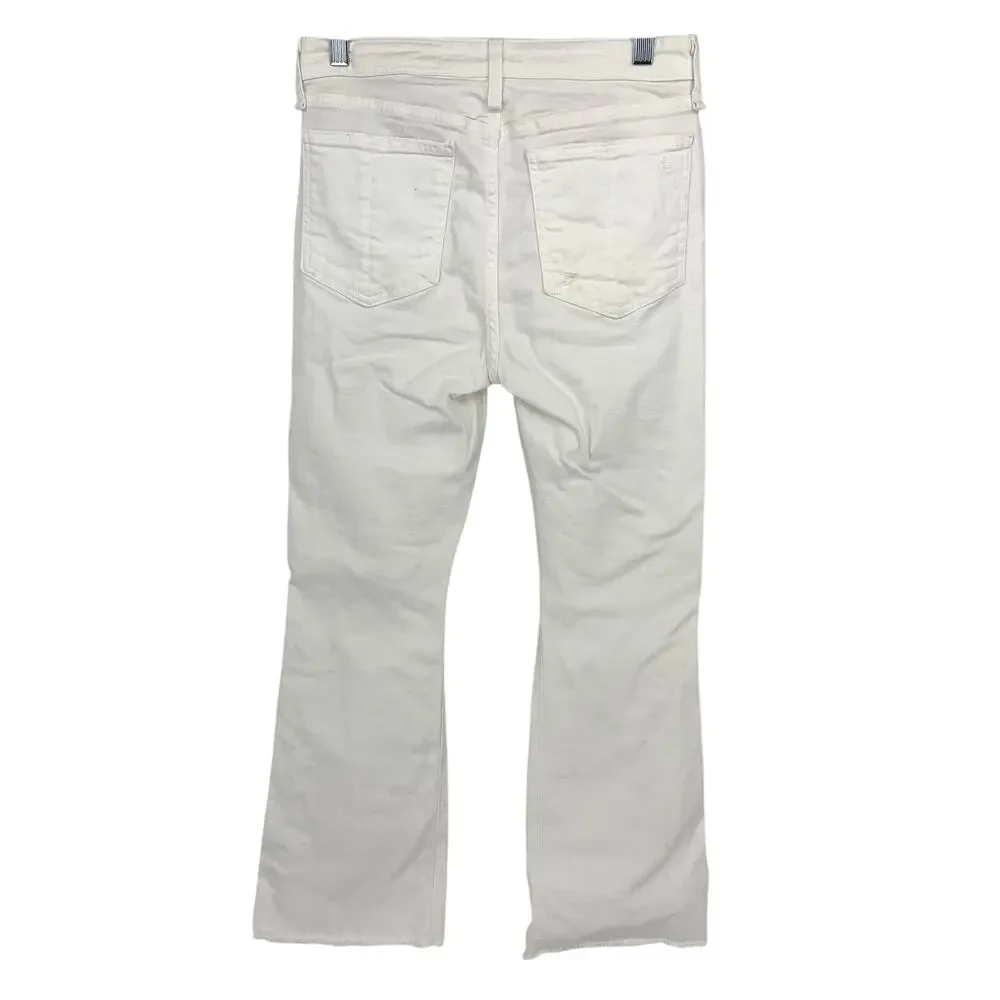 Rag & Bone Nina High Rise Flare Leg Jeans Womens Size 26 Summer White Distressed